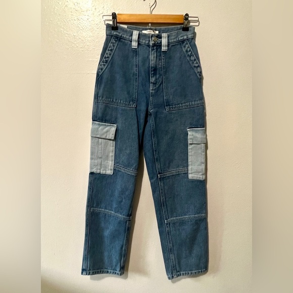 PACSUN High Rise Carpenter Multi-Wash Denim Jeans - Size 24 - Picture 5 of 13